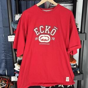 red y2k skater ekko oversized tee xl
